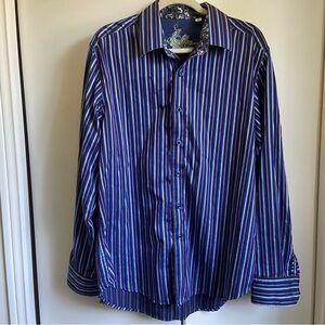 Robert Graham Button Down Shirt XL Funky Preppy Party Night Out